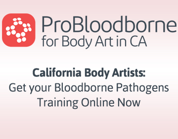 California Bloodborne Pathogens Exposure Control Training for Body Artists